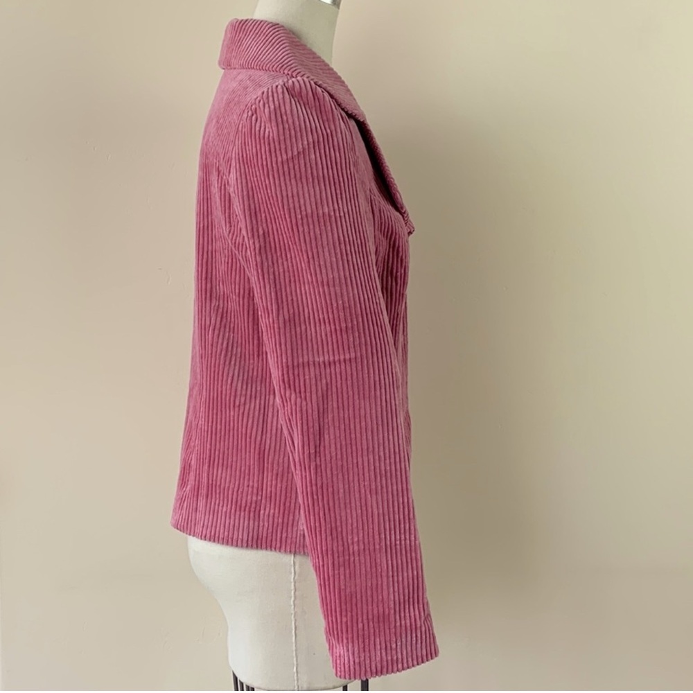 Anthropologie Elevenses Dusty Rose Pink Wide Wale Corduroy Jacket Blazer Coat - Picture 5 of 9